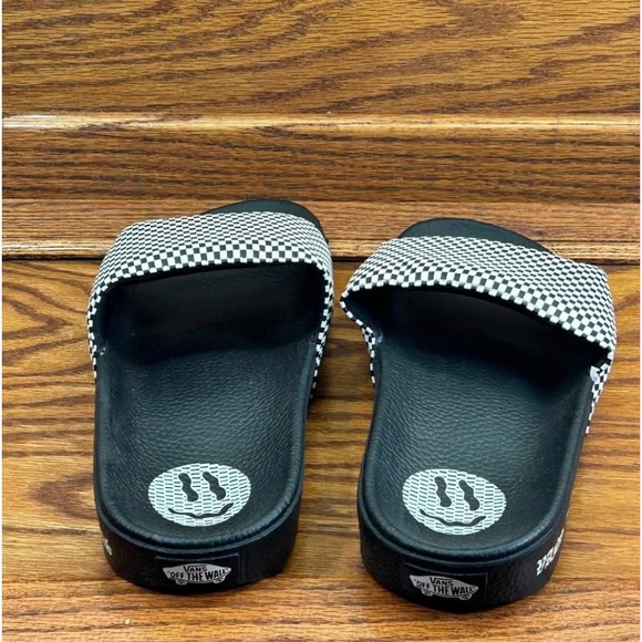 Vans Wade Goodall La Costa Slide-On Checkerboard Sandals Black White Size 12